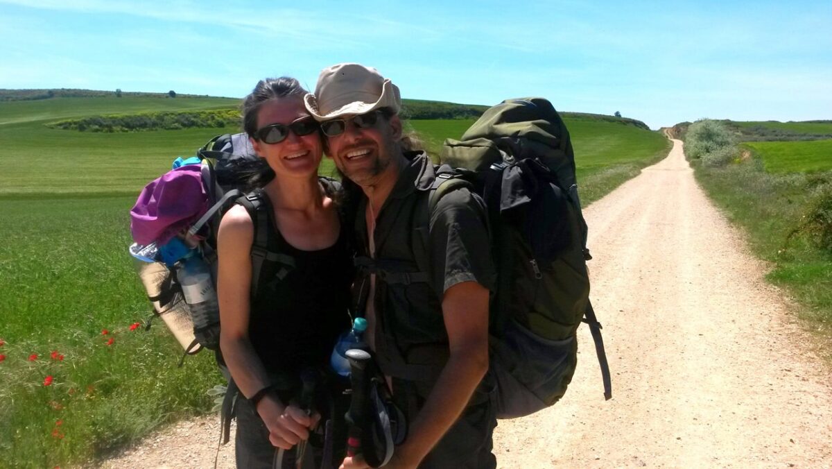 Sandra und Matthias Exl am Jakobsweg