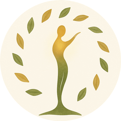 Unser Logo steht für den Ruf zurück zur Natur und zur inneren Wahrheit. Die Gestalt im Kreis erinnert an das Menschliche im Göttlichen – und an die Kraft der Wandlung, die in jedem von uns lebt. Ein Symbol für gelebte Verbundenheit und das Leben im Einklang mit dem Wesentlichen.